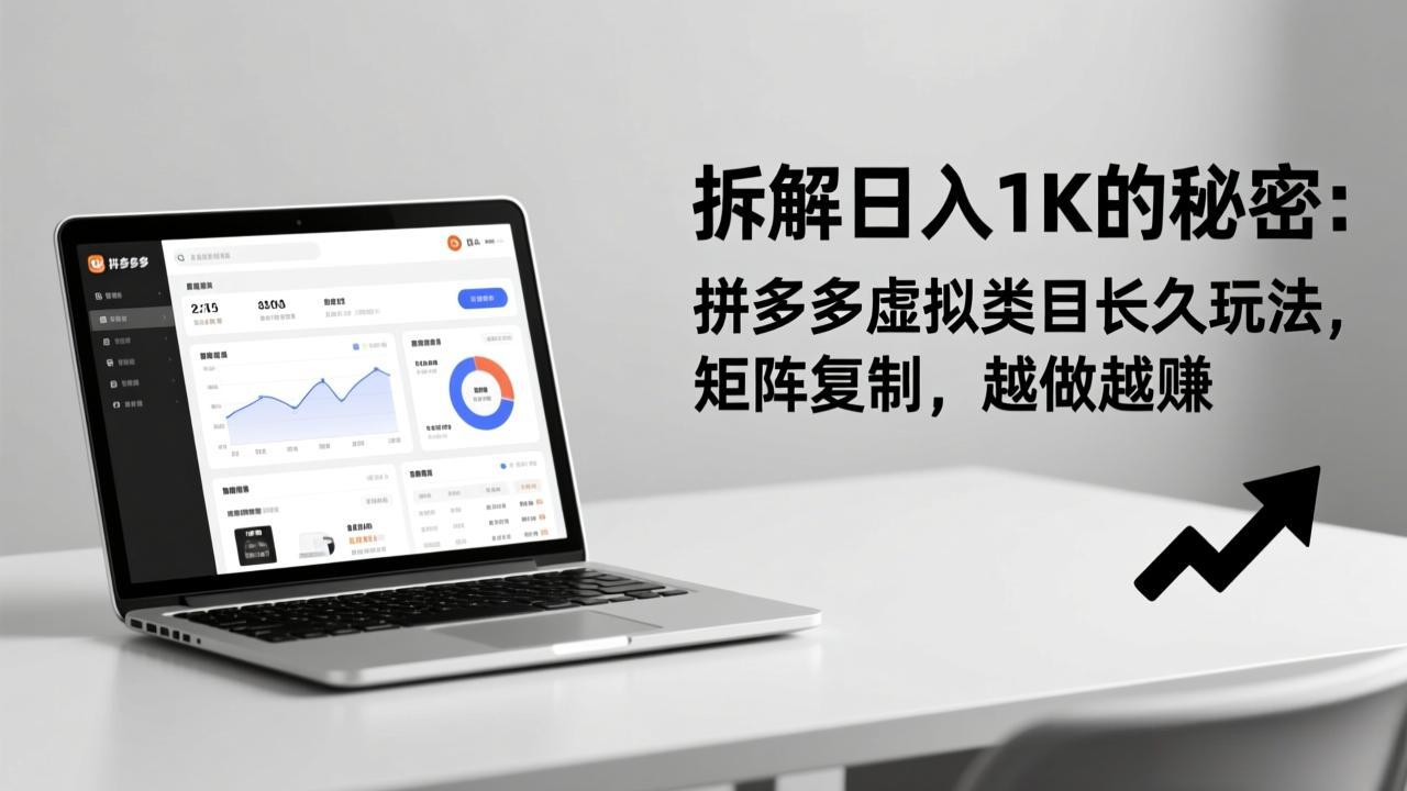拆解日入 1K 的秘密：拼多多虚拟类目长久玩法，矩阵复制，越做越赚-网创项目总站