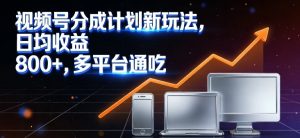 视频号分成计划新玩法，日均收益8张，多平台通吃-网创项目总站
