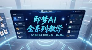 即梦AI全系列教学，从0基础新手到高阶大神，一套全学会-网创项目总站