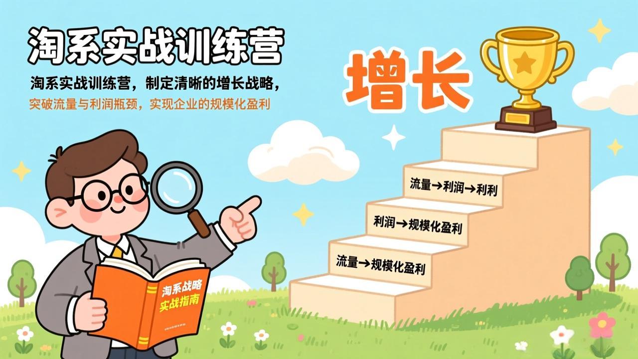 淘系实战训练营，制定清晰的增长战略，突破流量与利润瓶颈，实现企业的规模化盈利-网创项目总站