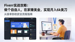 Fiverr实战攻略，做个自由人，在家賺美金，实现月入6k美刀-网创项目总站