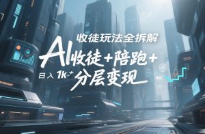 AI收徒玩法全拆解，靠“收徒+陪跑+分层变现”，纯靠流量变现，日入1k+-网创项目总站