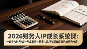 2026财务人IP成长系统课：一套专为财务/会计从业者设计的个人品牌与副业变现系统解决方案-网创项目总站