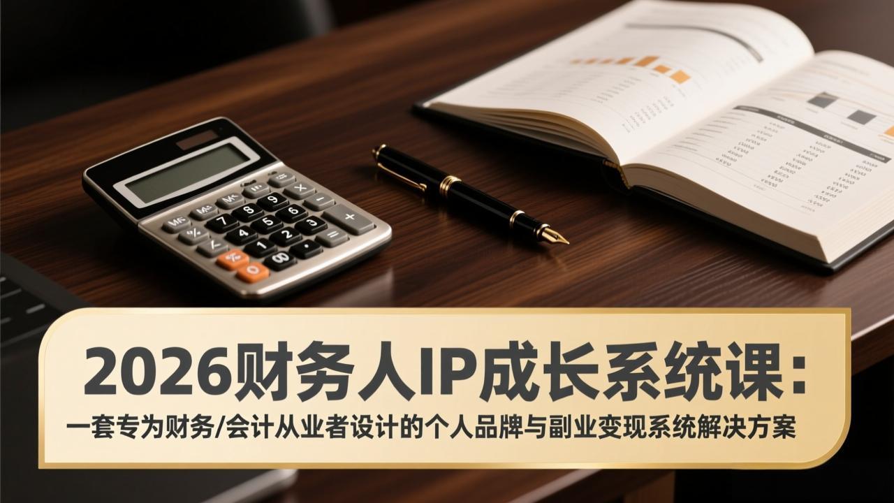 2026财务人IP成长系统课：一套专为财务/会计从业者设计的个人品牌与副业变现系统解决方案-网创项目总站