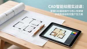 CAD智能绘图实战课：掌握CAD基础操作与核心快捷键，并能熟练绘制完整户型方案-网创项目总站