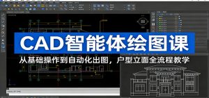 CAD智能体绘图课：从基础操作到自动化出图，户型立面全流程教学-网创项目总站