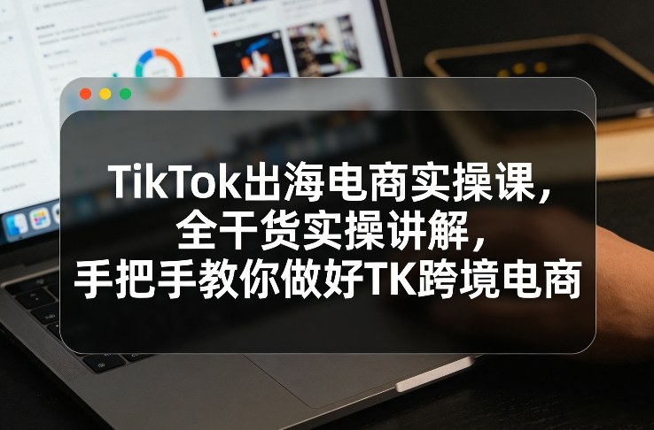 TikTok出海电商实操课，全干货实操讲解，手把手教你做好TK跨境电商-网创项目总站