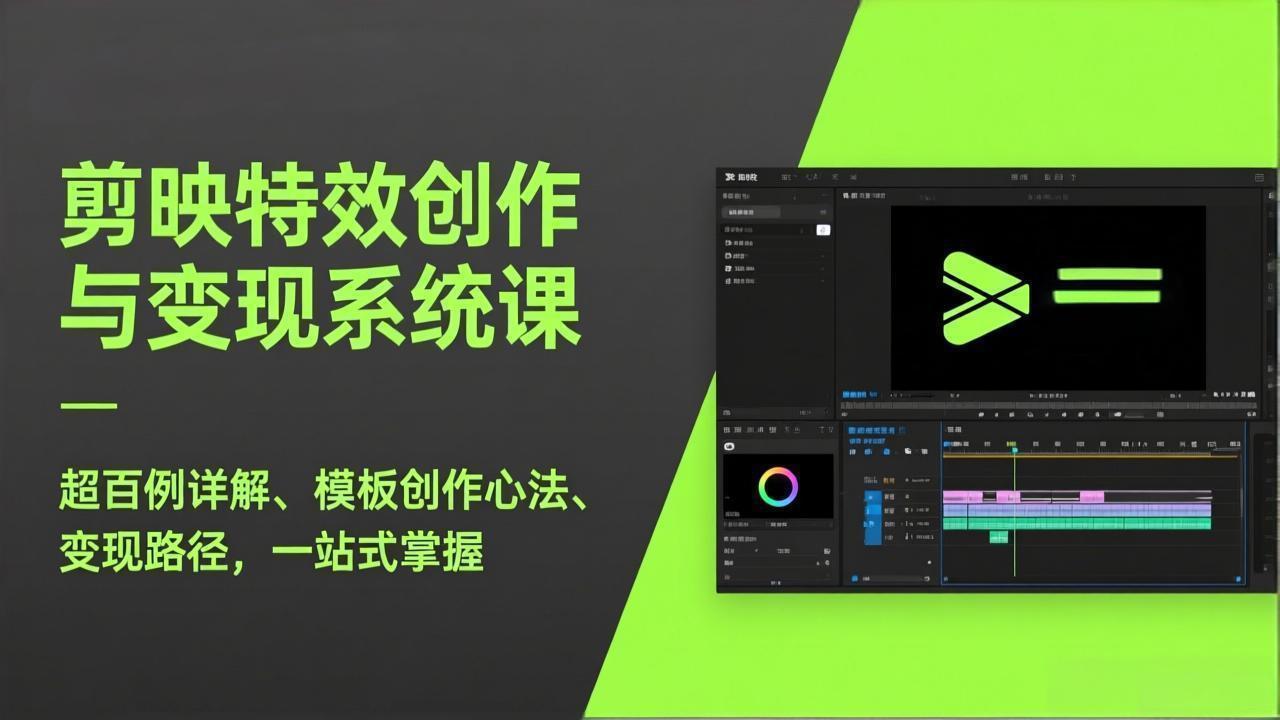 剪映特效创作与变现系统课，超百例详解、模板创作心法、变现路径，一站式掌握-网创项目总站