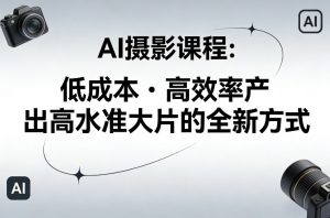 AI摄影课程，低成本高效率产出高水准大片的全新方式-网创项目总站