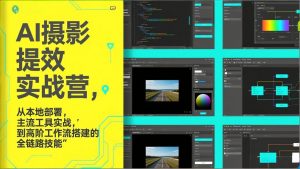 AI+摄影提效实战营，从本地部署，主流工具实战，到高阶工作流搭建的全链路技能-网创项目总站