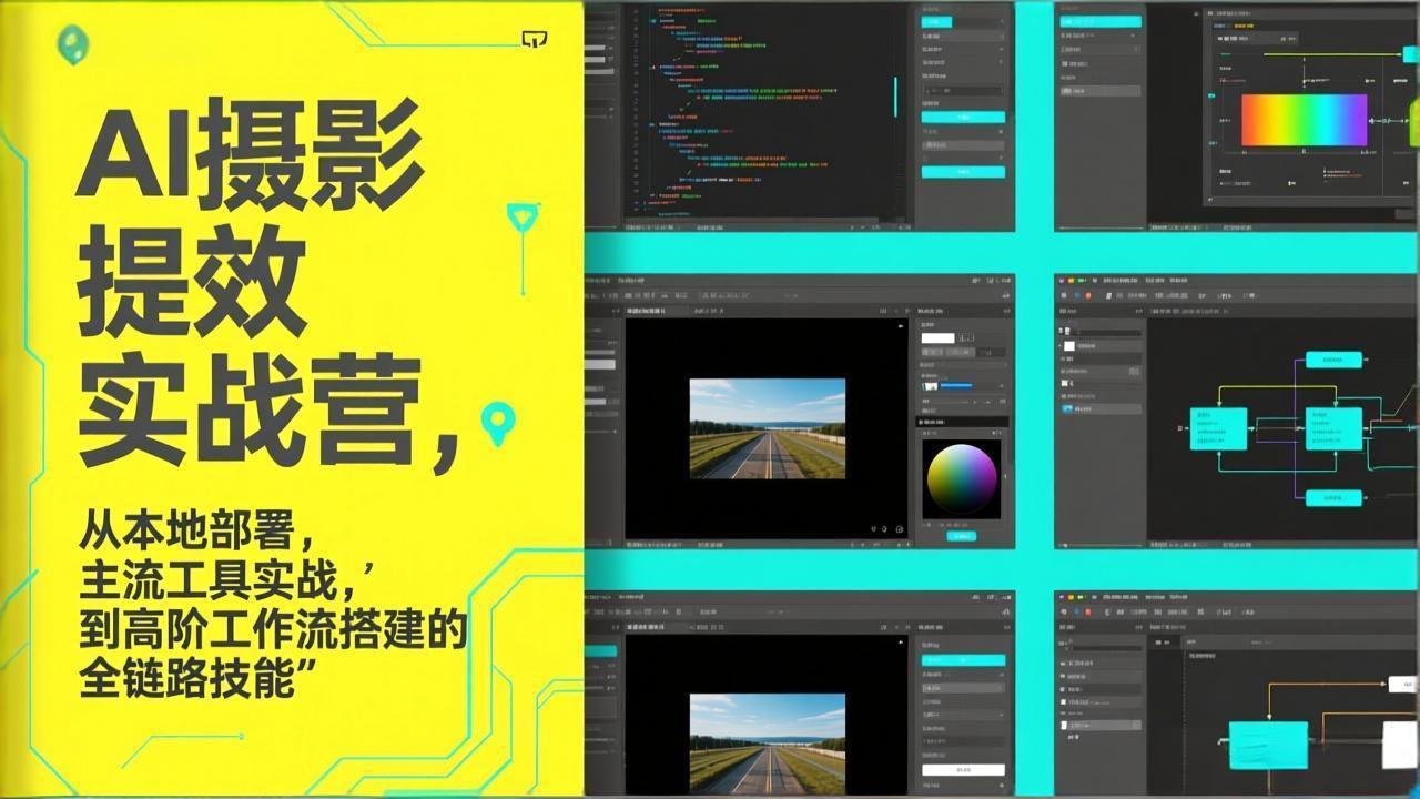 AI+摄影提效实战营，从本地部署，主流工具实战，到高阶工作流搭建的全链路技能-网创项目总站