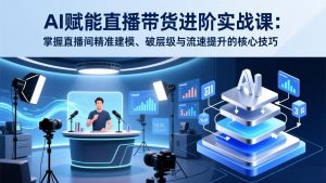 AI赋能直播带货进阶实战课：掌握直播间精准建模、破层级与流速提升的核心技巧-网创项目总站