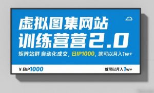 虚拟图集网站训练营2.0，矩阵站群自动化成交，日IP1000，就可以月入1w+-网创项目总站