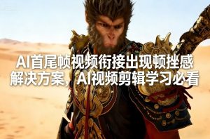 AI首尾帧视频衔接出现顿挫感解决方案，AI视频剪辑学习必看-网创项目总站