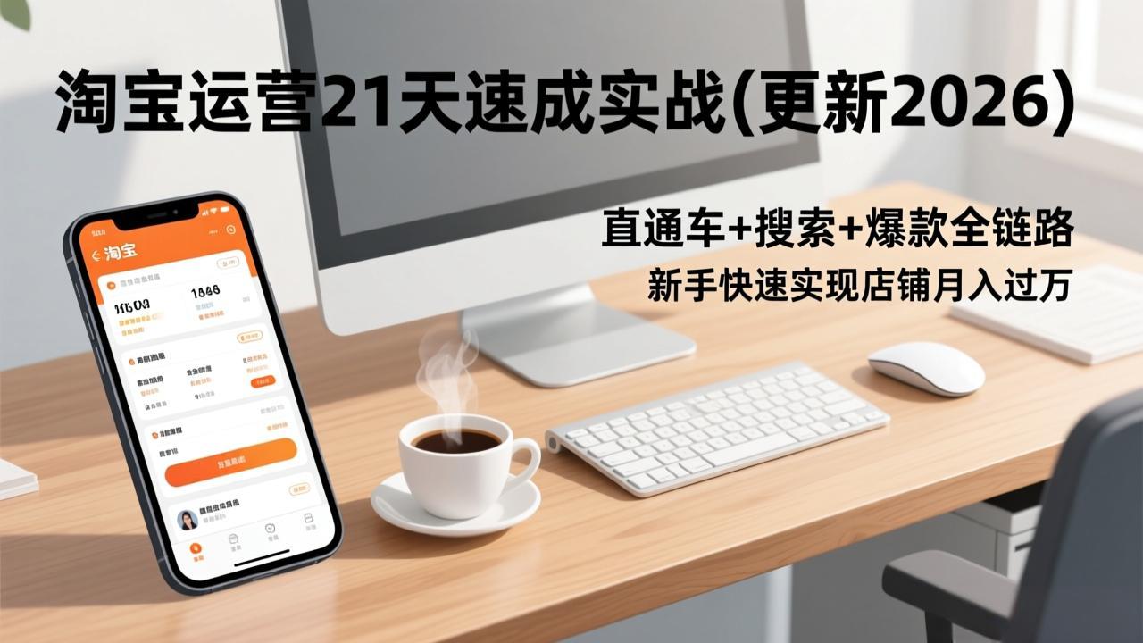 淘宝运营21天速成实战(更新2026-网创项目总站