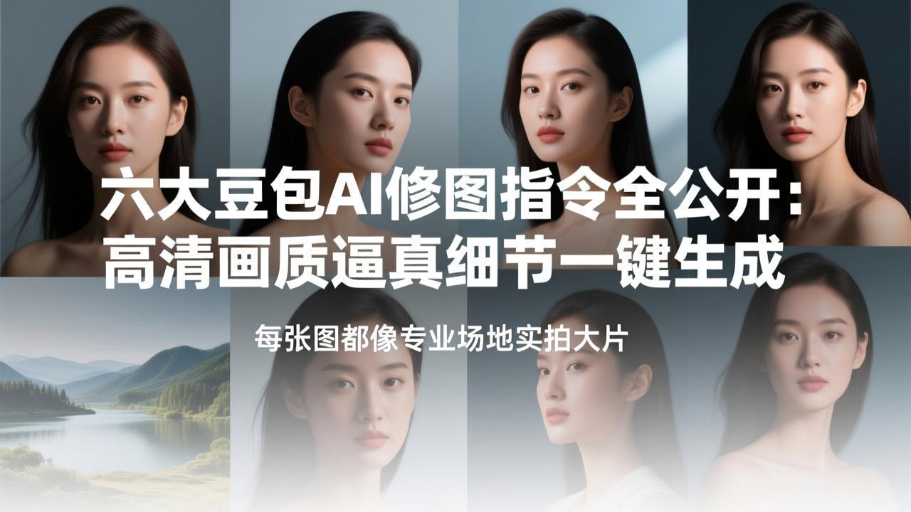 六大豆包AI修图指令全公开：高清画质逼真细节一键生成，每张图都像专业场地实拍大片-网创项目总站