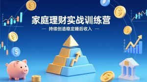 家庭理财实战训练营：从0到1建体系，三阶进阶层层递进，助你持续创造稳定睡后收入-网创项目总站