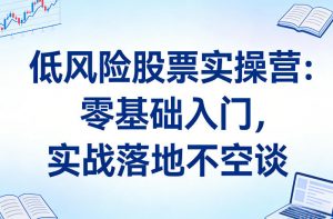 低风险股票实操营：零基础入门，实战落地不空谈-网创项目总站