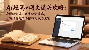 AI短篇+网文通关攻略：看懂就能写、写完就能过稿，让写作变现不再依赖天赋与文笔-网创项目总站
