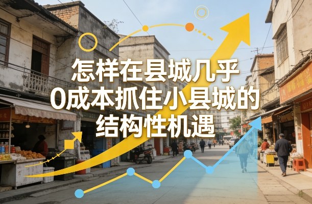 付费文章：怎样在县城几乎0成本抓住小县城的结构性机遇-网创项目总站