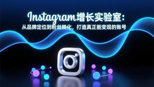 Instagram增长实验室：从品牌定位到粉丝转化，打造真正能变现的账号-网创项目总站