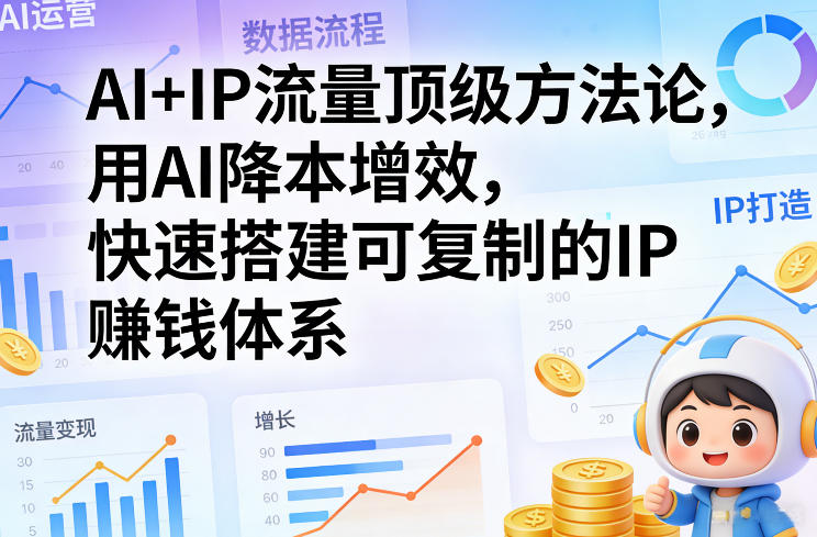 AI+IP流量顶级方法论，用AI降本增效，快速搭建可复制的IP賺钱体系-网创项目总站