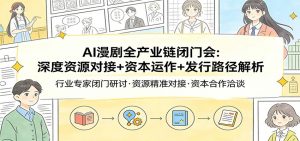 AI漫剧全产业链闭门会：深度资源对接+资本运作+发行路径解析-网创项目总站
