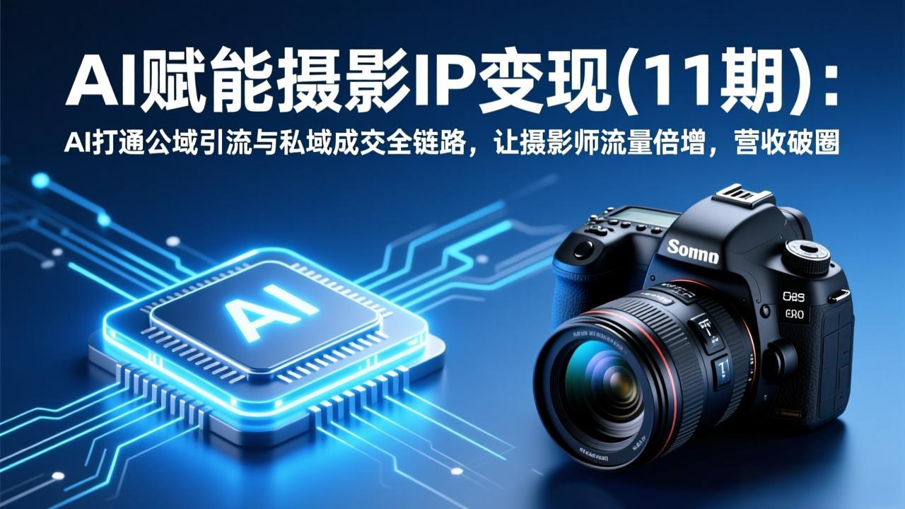 AI赋能摄影IP变现(11期-网创项目总站