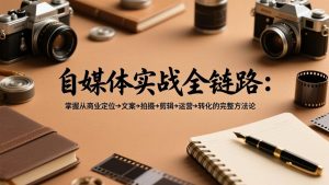 自媒体实战全链路：掌握从商业定位→文案→拍摄→剪辑→运营→转化的完整方法论-网创项目总站