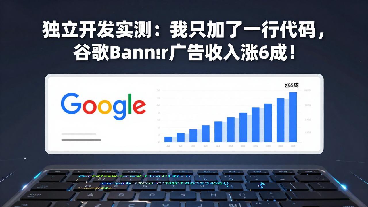 付费文章：独立开发实测：我只加了一行代码，谷歌Banner广告收入涨6成！-网创项目总站