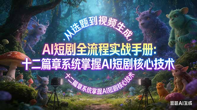 AI 短剧全流程实战手册：从选题到视频生成，十二篇章系统掌握 AI 短剧核心技术-网创项目总站