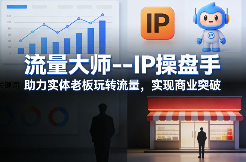 流量大师—IP操盘手，助力实体老板玩转流量，实现商业突破-网创项目总站