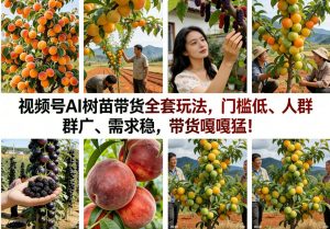 视频号AI树苗带货全套玩法，门槛低、人群广、需求稳，带货嘎嘎猛！-网创项目总站