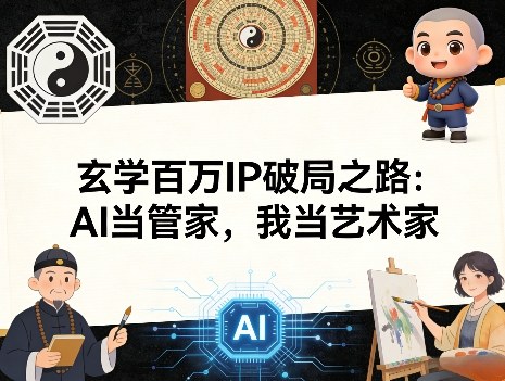 玄学百万IP破局之路：AI当管家，我当艺术家-网创项目总站
