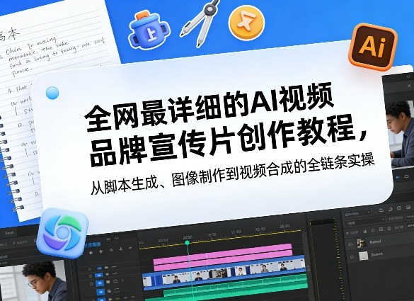 全网最详细的AI视频品牌宣传片创作教程，从脚本生成、图像制作到视频合成的全链条实操-网创项目总站