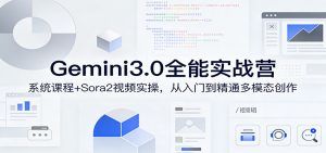 Gemini3.0实战系统课，Sora2视频实操，从入门到精通多模态创作-网创项目总站