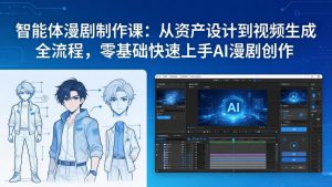 智能体漫剧制作课：从资产设计到视频生成全流程，零基础快速上手AI漫剧创作-网创项目总站