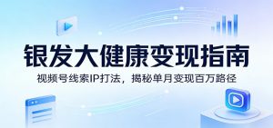 银发大健康变现指南：视频号线索IP打法，揭秘单月变现百万路径-网创项目总站