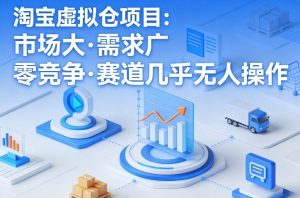 淘宝虚拟仓项目，市场大，需求广，零竞争，赛道几乎没人操作-网创项目总站