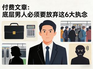 付费文章：底层男人必须要放弃这6大执念-网创项目总站