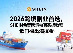 2026跨境副业首选，SHEIN希音跨境电商实操教程，低门槛出海掘金-网创项目总站