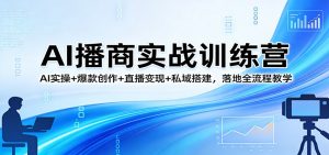 AI播商实战训练营：AI实操+爆款创作+直播变现+私域搭建，落地全流程教学-网创项目总站