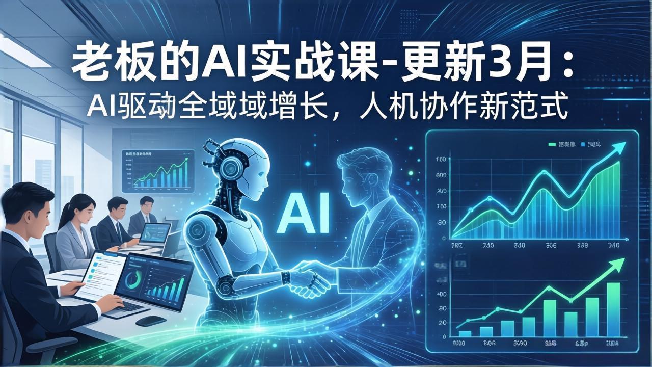 老板的AI实战课-更新3月：AI驱动全域增长，人机协作新范式，用AI提高企业效率、利润与竞争力-网创项目总站