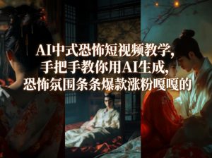 AI中式恐怖短视频教学，手把手教你用AI生成，恐怖氛围条条爆款涨粉嘎嘎的-网创项目总站