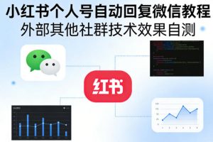 小红书个人号自动回复微信教程，外部其他社群技术，效果自测-网创项目总站
