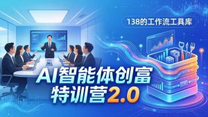 AI智能体创富训练营2.0：3天闭门直播+视频课+工具库，从0到1搭建智能体附138个工作流-网创项目总站