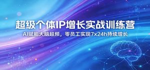 超级个体IP增长实战训练营：AI赋能大脑超频，零员工实现7x24h持续增长(更新)-网创项目总站