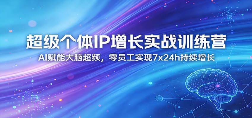 超级个体IP增长实战训练营：AI赋能大脑超频，零员工实现7x24h持续增长(更新)-网创项目总站