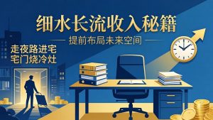 某付费文章：细水长流收入秘籍：走夜路进宅门烧冷灶，提前布局未来空间-网创项目总站