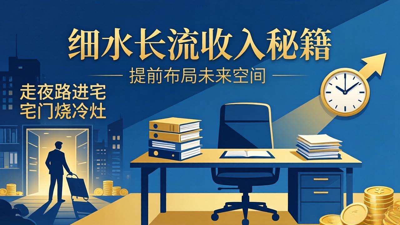 某付费文章：细水长流收入秘籍：走夜路进宅门烧冷灶，提前布局未来空间-网创项目总站